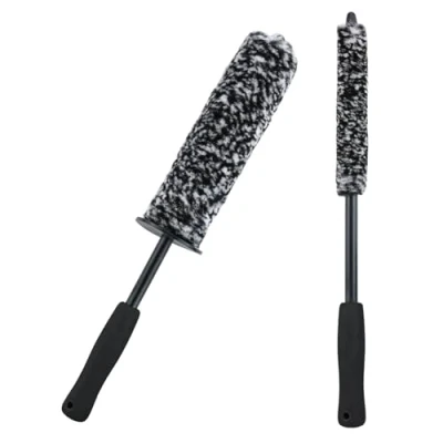 Image de DNDGDLUA Lot De 2 Brosses à Jantes en Microfibre, Brosse Pliable pour Pneus Voiture Un Nettoyage Profondeur Douceur Et sans Rayures dans Le Fond Jante.