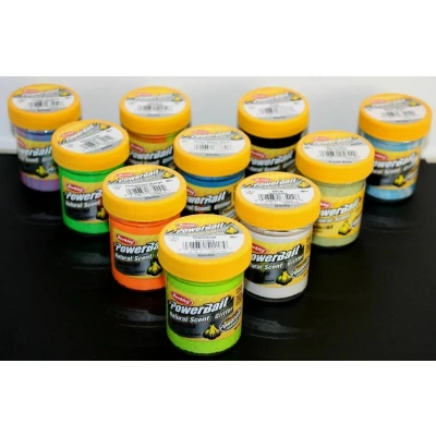 Image de Berkley Trout Bait Natural Scent Garlic (50 g) Couleur : Blanc Neon Blue
