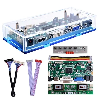 Image de owootecc NT68676 HDMI VGA DVI Arcade Audio Input LCD Controller Driver Board Kit avec Boîtier pour HSD190MEN4 M170EN06 M170EG01 17&quot; 19&quot; 1280x1024 4CCFL 30Pin Panel, Fit for Arcade1Up Monitor