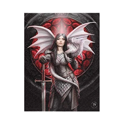Image de Something Different Anne Stokes Plaque en toile Motif Valour 19,4 x 25 1,4 cm, 18538, multicolore, 19X25CM