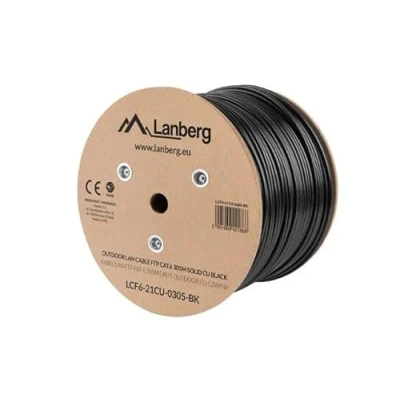 Image de Lanberg LCF6 21CU 0305 BK câble de réseau Noir 305 m Cat6 F/UTP (FTP) Neuf