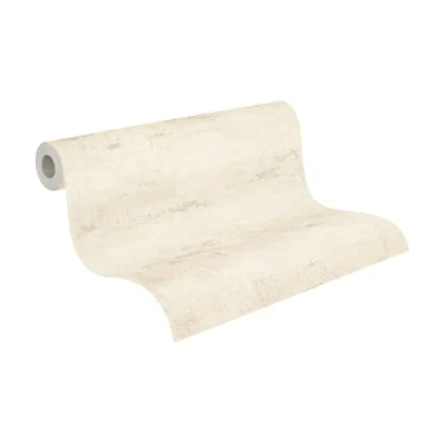 Image de A.S. Création Papier peint Uni Elements intissé 10,05m x 0,53m Crème Gris Fabriqué en Allemagne 306682 30668 2