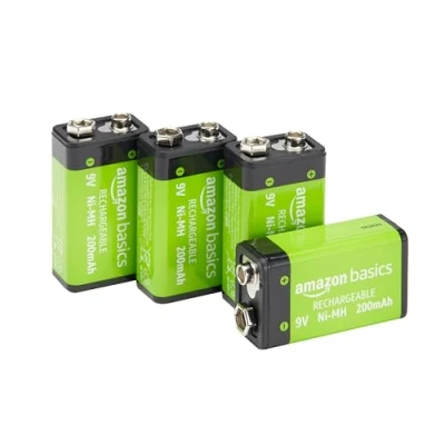 Image de Amazon Basics Pile rechargeable 9 V Cell 200 mAh NiMh, Lot de 4
