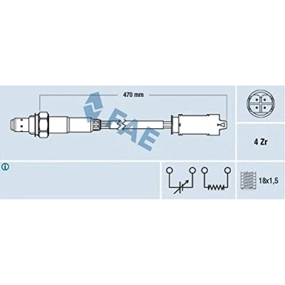 Image de FAE 77326 Sonde lambda de diagnostic BMW: 3 Coupe, Berline, 5 Berline
