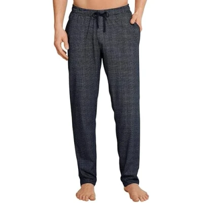 Image de Schiesser Mix &amp; Relax Hose Lang Bas De Pyjama, Blau (Dunkelblau 835), 48 Homme