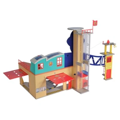 Image de Simba Grande Caserne Sam Le Pompier (Format Xxl) Avec La Figurine de Pompier, Lumière, Son Et Radio Pour enfants à Partir 3 Ans Exclusivité sur Amazon