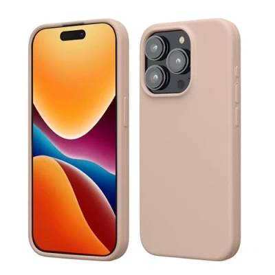 Image de kwmobile Coque pour iPhone 15 Pro Housse de téléphone Fine en Silicone avec Surface Douce et Anti Choc Rose Ancien