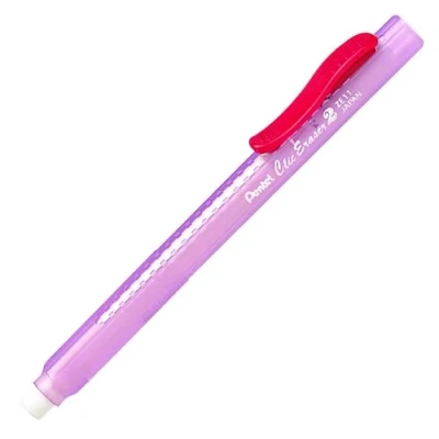 Image de Pentel ZE11T B Lot de 12 Stylos Gommes Rose Translucide