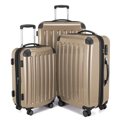 Image de HAUPTSTADTKOFFER Alex Ensemble de 3 Valises Rigides Champagne Brillant, TSA, (S, M &amp; L), 235 litres