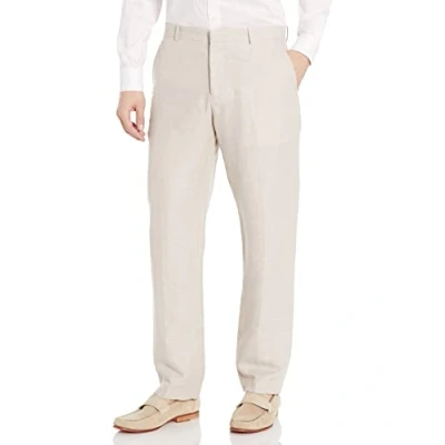 Image de Perry Ellis Pantalon de Costume, Chevrons en Lin Naturel, 30 W/30 L Homme