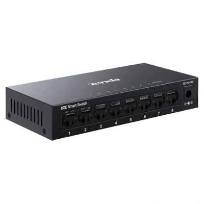 Image de Tenda TEG208E commutateur LAN géré Gigabit à 8 Ports, répartiteur Intelligent (Liaison Mac, IGMP snooping, DHCP QoS, VLAN, géré, boîtier métallique)