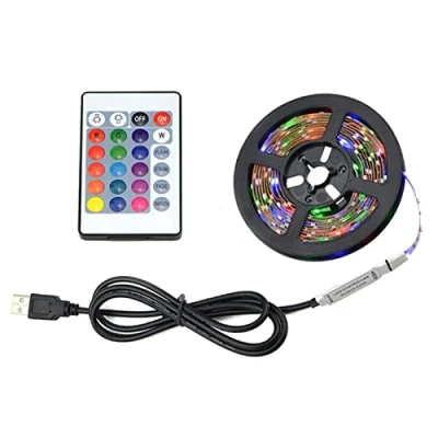 Image de Teksome Banlumineuse LED RVB avec télécomman, éclairage d&#039;intérieur pour Chambre, fête, Bricolage Plusieurs Couleurs sur Une Ligne