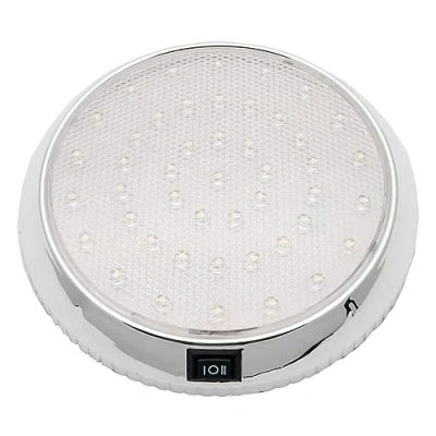 Image de Plafonnier LED, 12V car Dome Lampe de toit intérieure pour camping caravane RV remorque camion véhicule bateau avec 46 lumières blanc