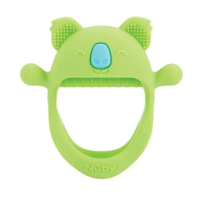 Image de Nuby Gants de Dentition Silicone Jouet en Forme Koala Sensoriel 3+ Mois