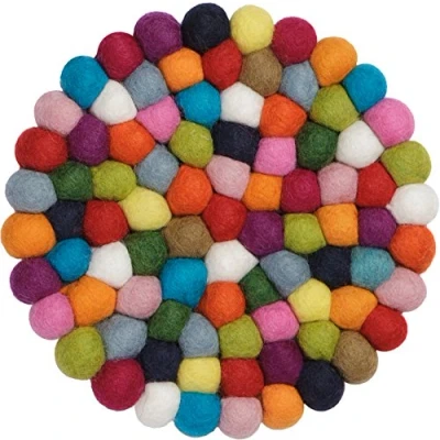 Image de myfelt Hella Dessous de Plat en Feutre Multicolore Ø 20 cm