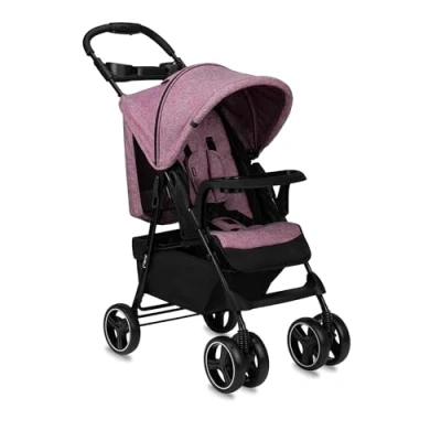 Image de poussette MoMi ISLA, dès le premier mois de vie, conçue pour un poids corporel jusqu’à 15 kg, harnais sécurité 5 points, panier courses, couvre pieds, porte gobelet