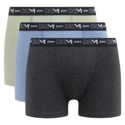 Image de DIM Stretch Boxer 3 PACK Shorty, Homme, Taille: 2, Noir/noir/noir