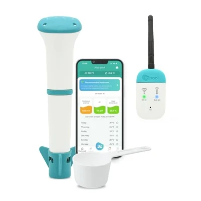 Image de iopool Analyseur d&#039;eau EcO Sonde connectée Piscine et Spa Mesure Les paramètres de Votre Eau Vous recommande dosages précis