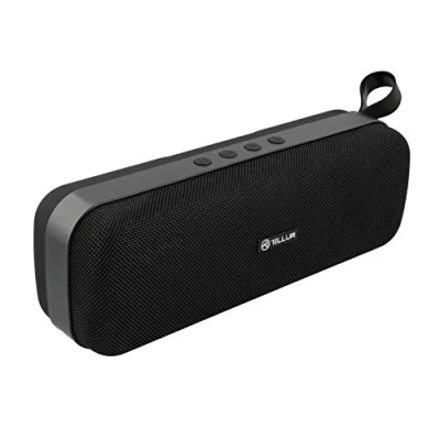 Image de TELLUR Loop Enceinte Bluetooth Portable Stéréo, 10W, Technologie TWS True Wireless Stereo, Radio FM Portable, Fonction Mains Libres, Port USB, Fente MicroSD/TF, Jack AUX 3,5 mm, BT 5.0, Noir