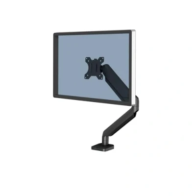Image de Fellowes Bras Porte Écran Platinum Simple pour 1 Moniteur Jusqu&#039;à 32&quot;, Hauteur Ajustable, Norme VESA, 2 Ports USB