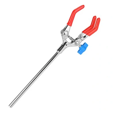 Image de stonylab 3 Griffe Pinces de Laboratoire, Robuste Prong Réglable, Multifonction Pince Style Doigt Laboratoire avec Tige 7&#039;&#039;, Swivel Clamp pour Une Utilisation en