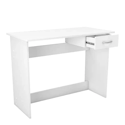Image de Demeyere Bureau Junior 1 TIROIR Alpin, Bois d&#039;ingénierie, Blanc Mat, 76,5 x 100,6 50,1 cm