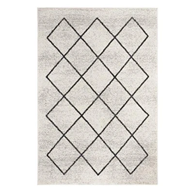 Image de andiamo Tapis tissé Bolonia Motif ornemental Moderne Polypropylène Certifié Öko Tex 100 Anthracite 60 cm x 110