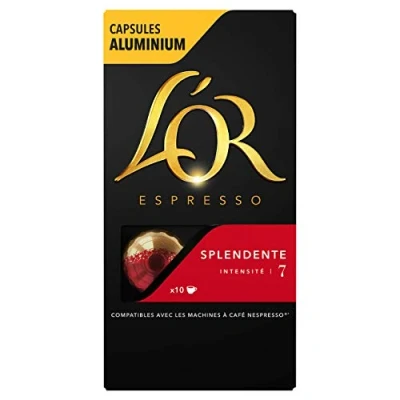 Image de L&#039;Or Espresso Splendente intensité 7 Café Capsules X10 compatibles Nespresso®*