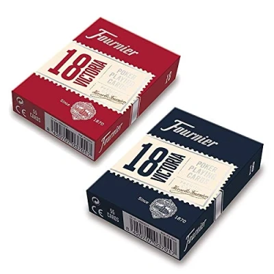 Image de SOLOMAGIA Fournier N. 18 Standard Index (Red) Deck of Cards