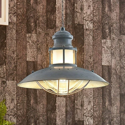 Image de Lindby Suspension Louisanne à intensité variable (Modern, Industriel) en Gris Métal e. a. pour Cuisine (1 lampe,à E27), Luminaire, Lampe Plafond, Luminaire Plafonnier, Suspendue