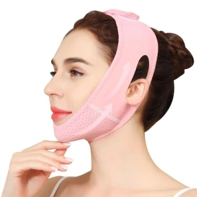 Image de Sangle amincissante Pour le visage, Masque minceur en forme de V, réutilisable Éliminer L&#039;Affaissement La Peau Lifting Raffermissant,Réducteur Double Menton