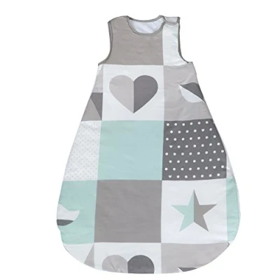 Image de roba Gigoteuse Bébé Happy Patch menthe 90 cm Toutes Saisons Sac de Couchage Unisex Coton Respirant