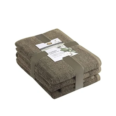 Image de Gözze Set Serviette Éponge, 2 serviettes (50 x 100 cm), de douche (70 140 cm) et pour invités (30 50 100% Coton, 480 g/m² Crème