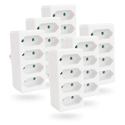 Image de greate 6X Quadruple multiprise Electrique avec Max 2300W Prise Multi Prises électriques fiche électrique Multiples