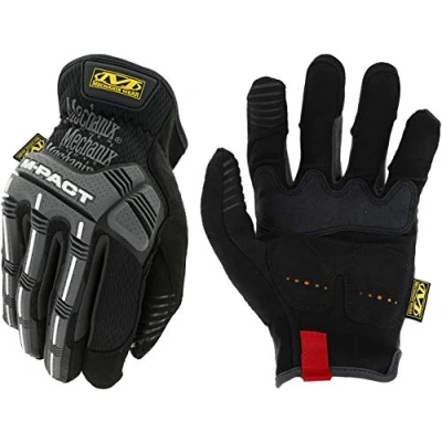 Image de Mechanix Wear m Pact Open Cuff Gloves (Small, Black/Grey)