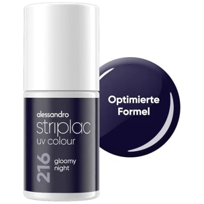 Image de alessandro Striplac UV Colour Vernis à ongles, Taille: 6.5 ml, Gloomy night