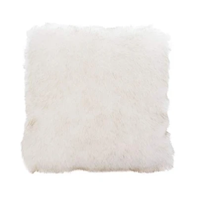 Image de Gözze Housse de coussin, aspect Fourrure, Design Renard Polaire, 50 x cm Blanc