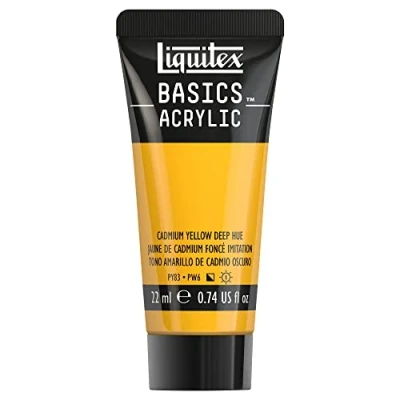 Image de Liquitex Acrylique Basics Tube 22 ml Jaune Cadmium Fonce Imit ROW