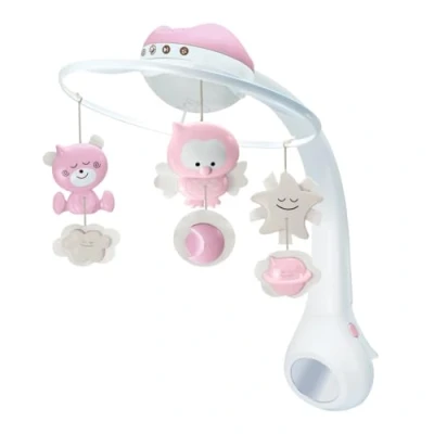 Image de INFANTINO 3 in 1 Projector Musical Mobile Convertible mobile, table, cot light and projector, with wake up mode to simulate daylight, complete 6 melodies 4 nature sounds, pink