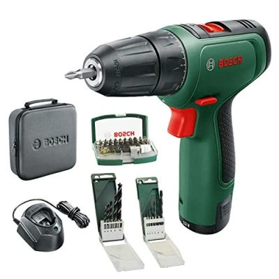 Image de Bosch Home and Garden perceuse visseuse sans fil EasyDrill 1200 (batterie 2,0 Ah, système 12 Volt, set de et jeu forets, dans un sac souple) Édition Amazon