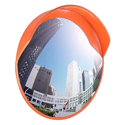 Image de PARKING FACIL Miroir Trafic Ø 60 cm Sécurité Convexe Support De Poteau Éliminer Les Angles Morts Pour Routes, Entrepôts, Garages, Bureaux Et Magasins