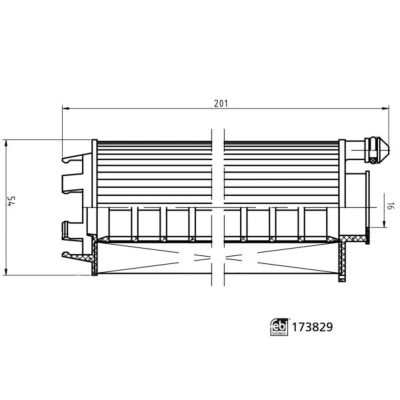 Image de FEBI BILSTEIN 173829 Filtre à huile avec bague d&#039;étanchéité Cartouche filtrante MERCEDES BENZ: Classe A, E Décapotable, CLS