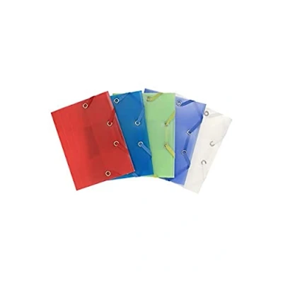 Image de Exacompta Réf. 50889E 1 chemise à élastiques Chromaline pour format pocket pochette 3 rabats en polypropylène dimensions 12 x 16 cm documents au A6 couleur aléatoire