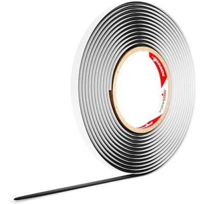 Image de Poppstar cordon adhésif rond en butyle (5 m x 4 mm), Mastic butyle, Joint rond, caoutchouc Noir