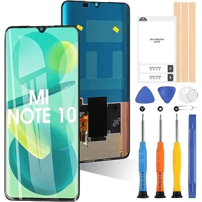 Image de Écran OLED LCD pour Xiaomi Mi Note 10 / Pro/MI Lite/Mi CC9 Pro M2002F4LG M1910F4 Affichage Digitazer Tactile Conférence Vendue avec Outils (Noir, 6,47 &quot;)