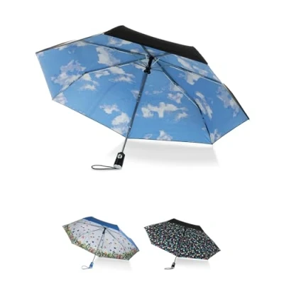 Image de Totes Parapluie à ouverture et fermeture automatique, bleu ciel, Taille unique, automatique sous auvent