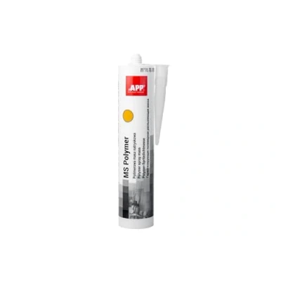 Image de APP MS Polymer Mastic pour carrosserie à pulvériser polymère joints d&#039;étanchéité et calfeutrement carrosserie, camping car caravanes démontable Jaune 290 ml