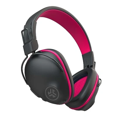 Image de JLab JBuddies Pro Casque supra auriculaire sans fil pour enfants Autonomie de la batterie plus 35 heures Régulateurs volume intégrés sécurité Mode partage Pliable