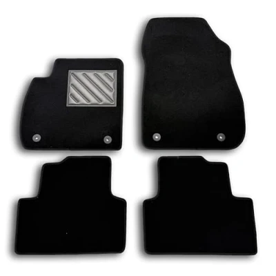 Image de Tapis Opel Zafira C Tourer de 2011 à 2019, sur Mesure, Talonnette en Caoutchouc renforcé et Boutons Fixation