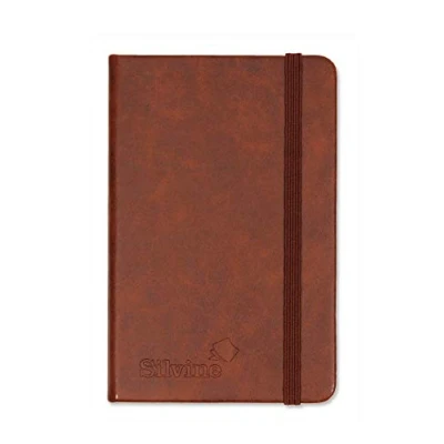 Image de Silvine Executive Réf 196T Cahier Feuilles lignées Ruban marque page 160 pages 90 g/m² Camel 143 x mm (Import Royaume Uni)